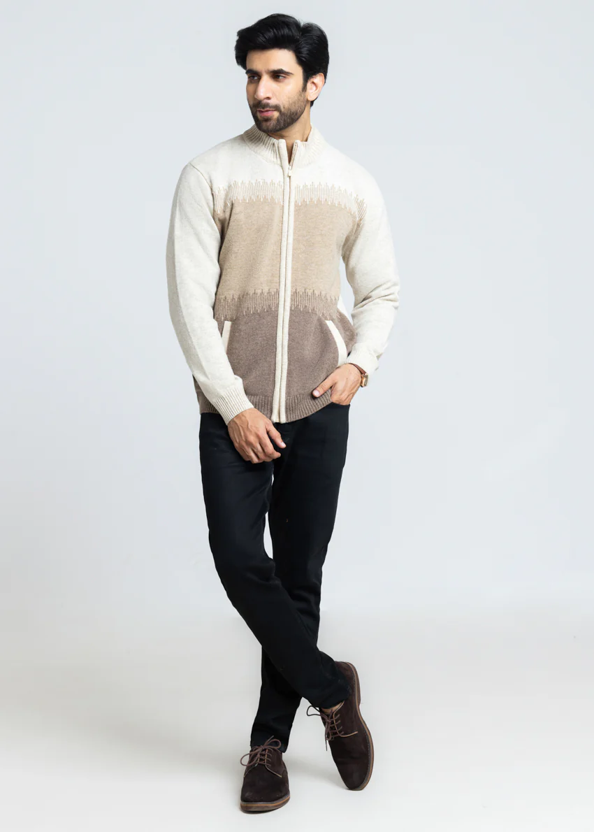 Fog-Turtle Neck Zipper Full Sleeves Sweater (761-14) - Image 3