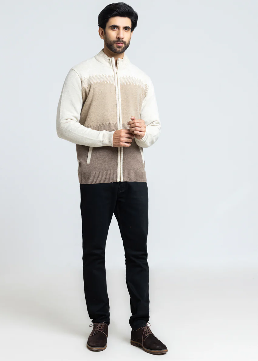 Fog-Turtle Neck Zipper Full Sleeves Sweater (761-14) - Image 4