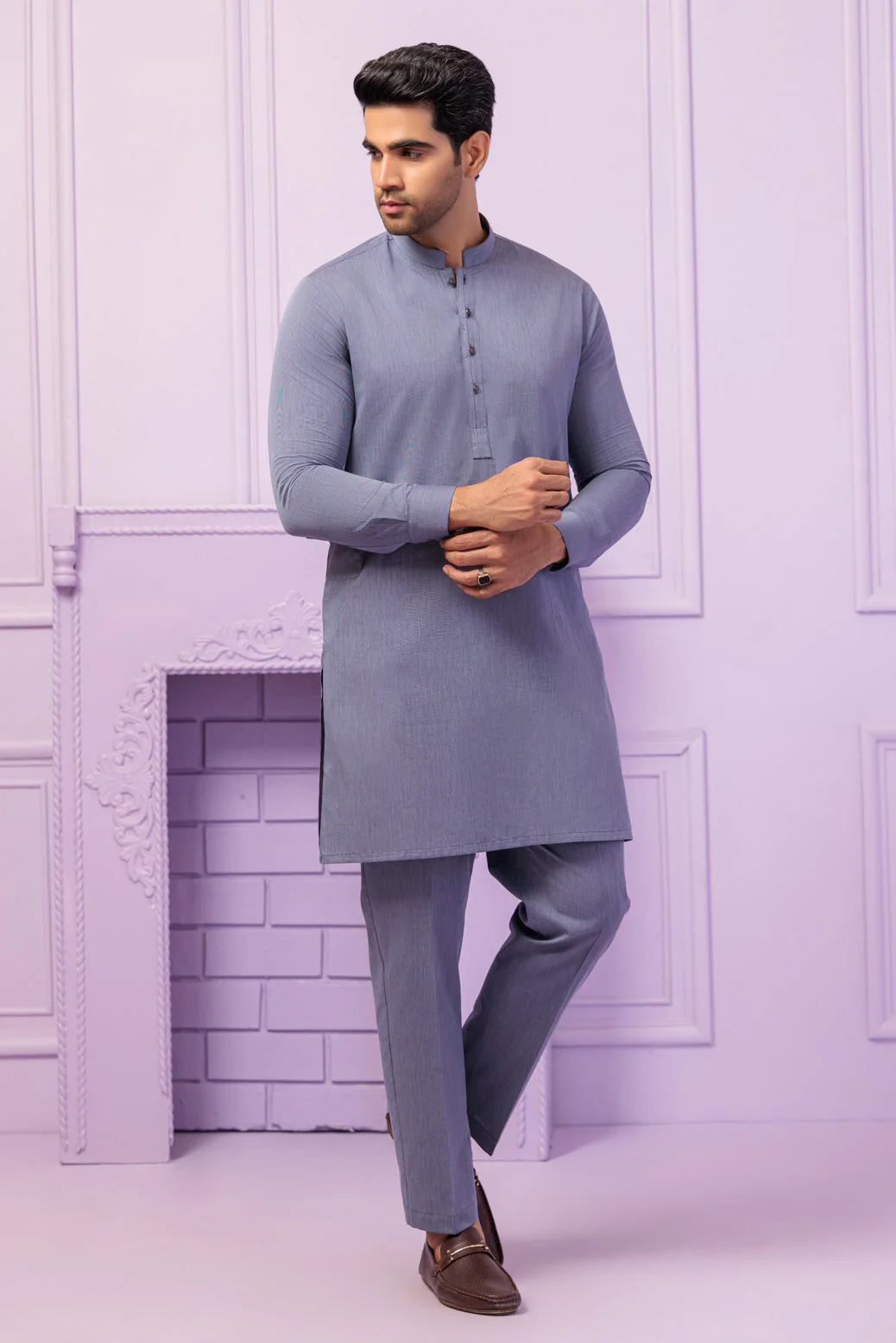 G-FORCE-YARN DYED-KURTA TROUSER - (KSS24-033) - Image 3