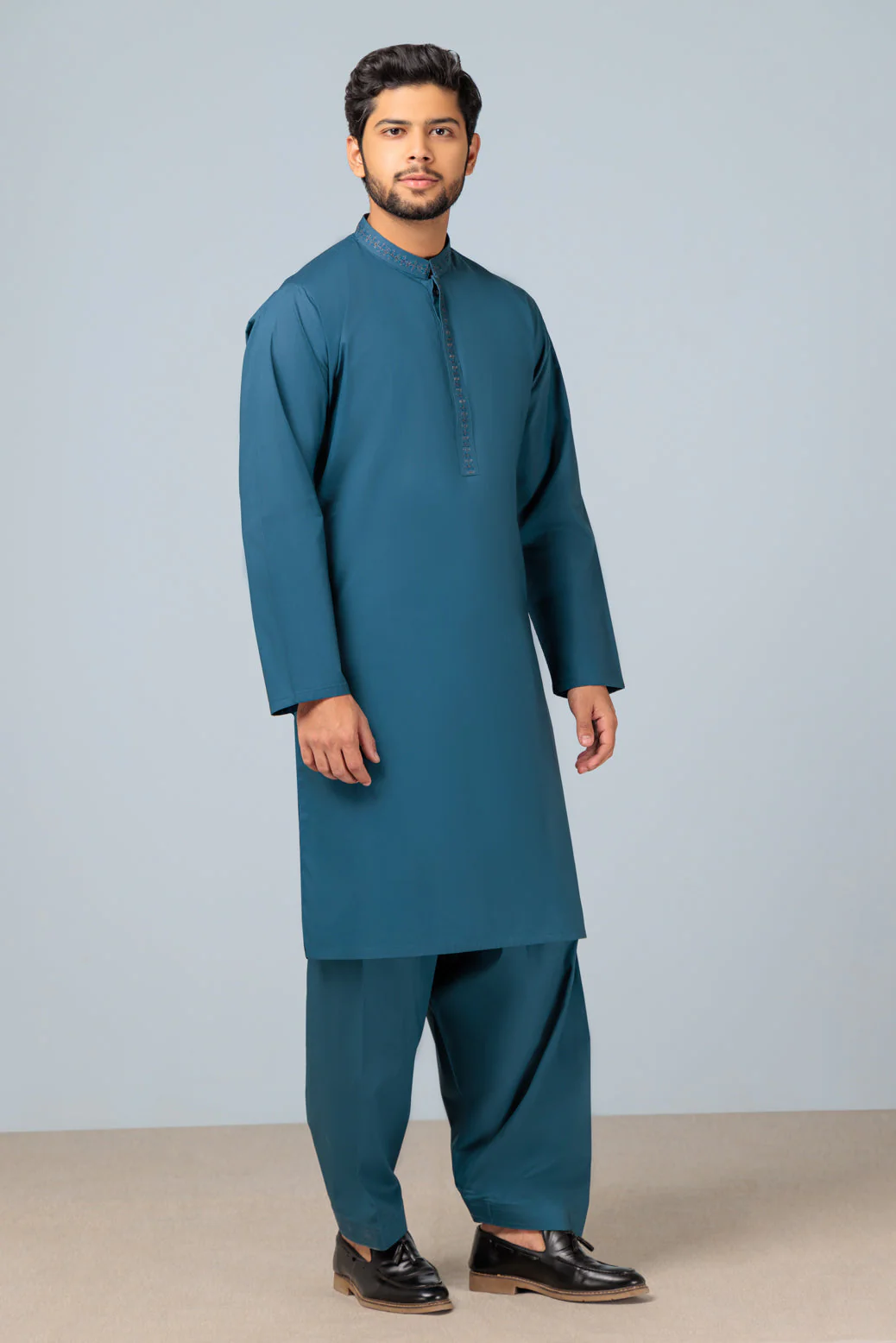 G-GREY-COTTON-KURTA SHALWAR (KSRS23-057)