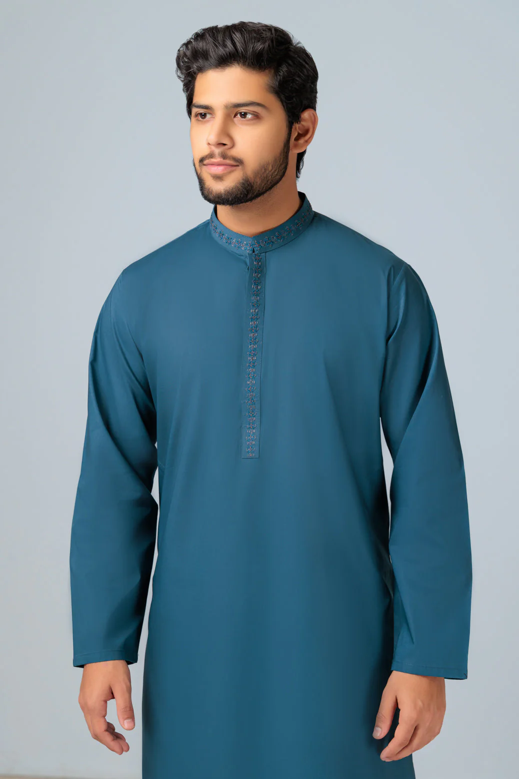 G-GREY-COTTON-KURTA SHALWAR (KSRS23-057) - Image 2