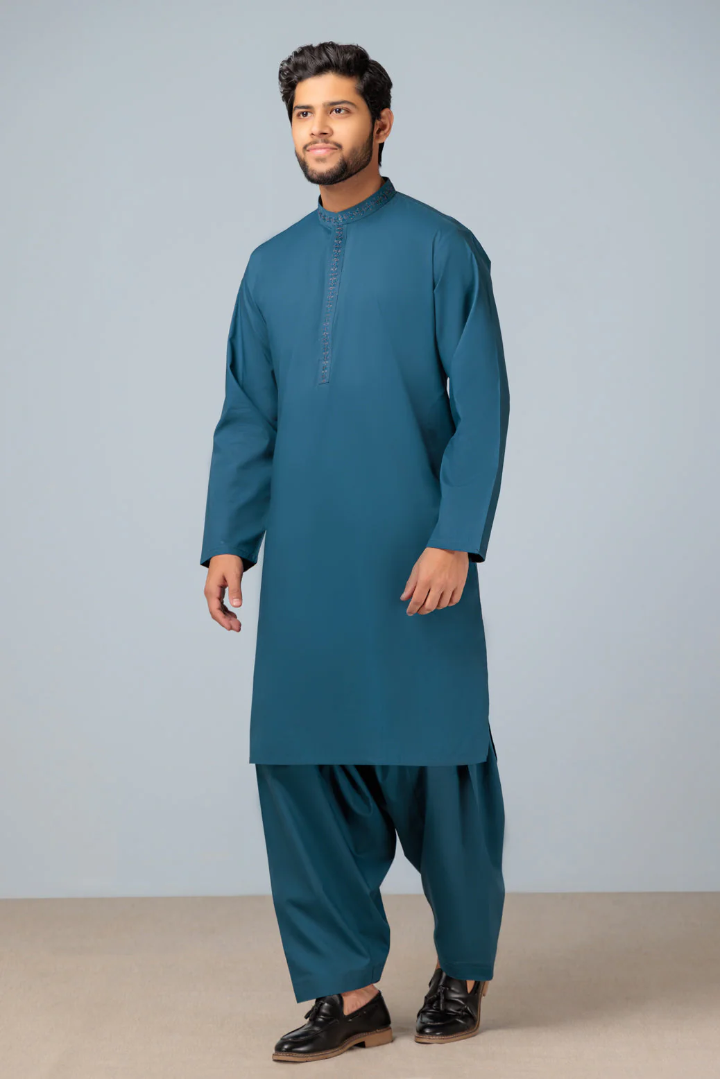 G-GREY-COTTON-KURTA SHALWAR (KSRS23-057) - Image 4