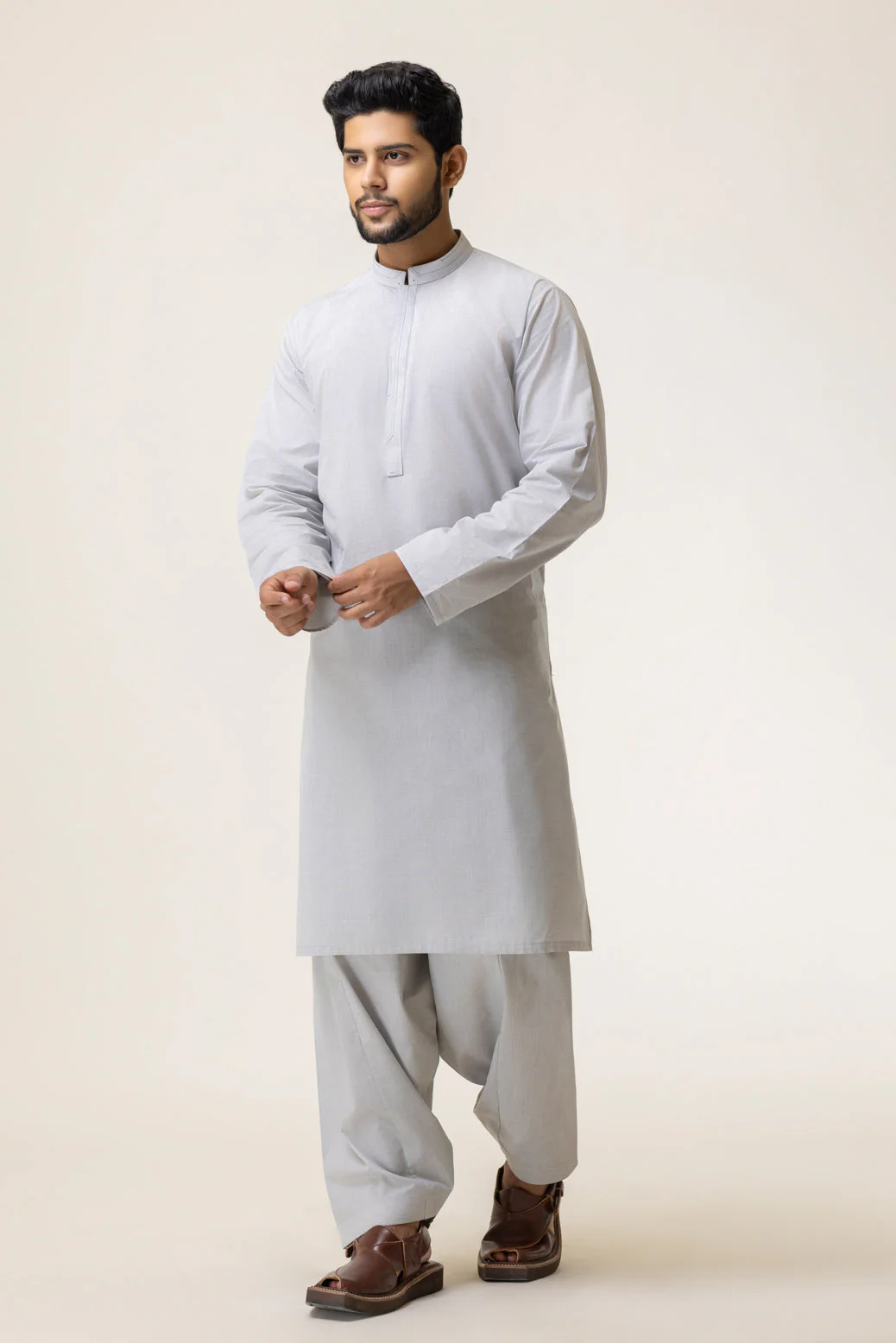 G-MARBLE-YARN DYED-KURTA SHALWAR - (KSRB23-020)
