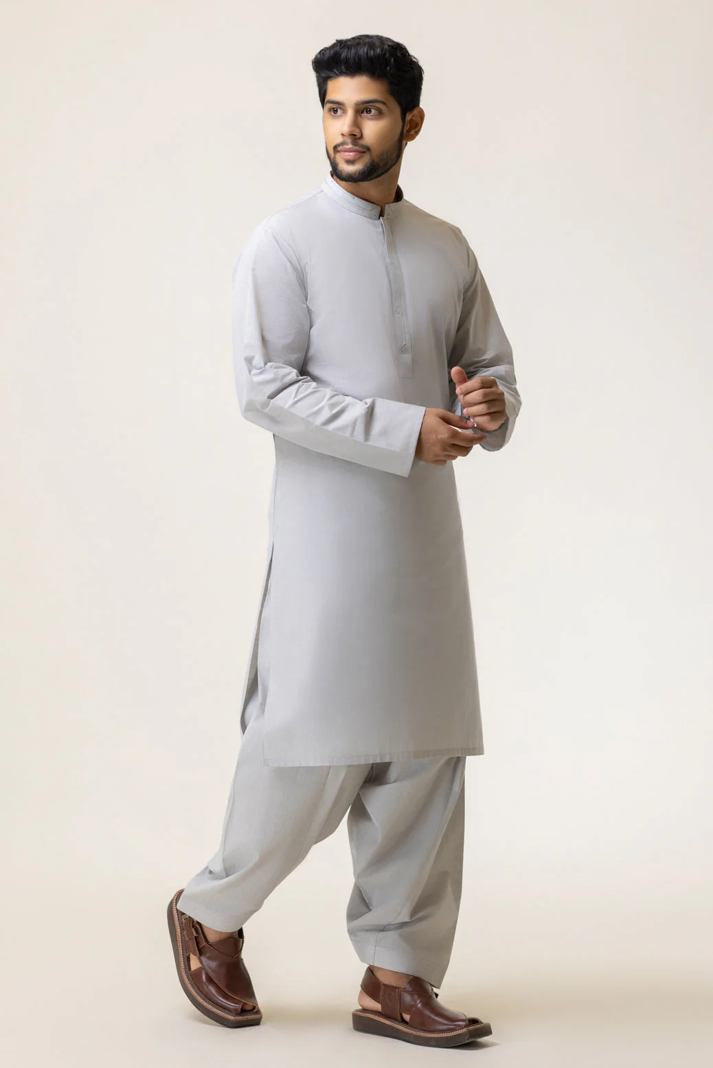 G-MARBLE-YARN DYED-KURTA SHALWAR - (KSRB23-020) - Image 4