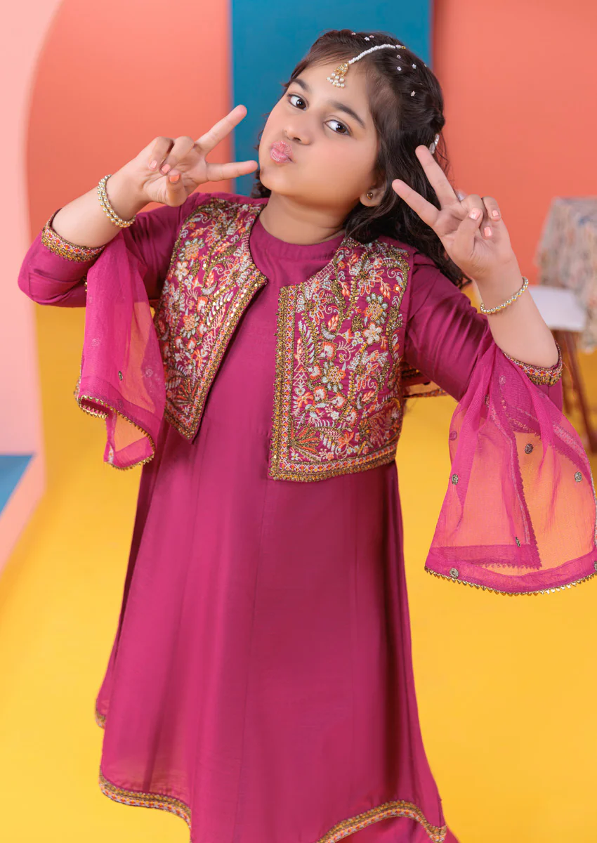 M-Pink-Silk-3 Piece (G25FE3011) - Image 3