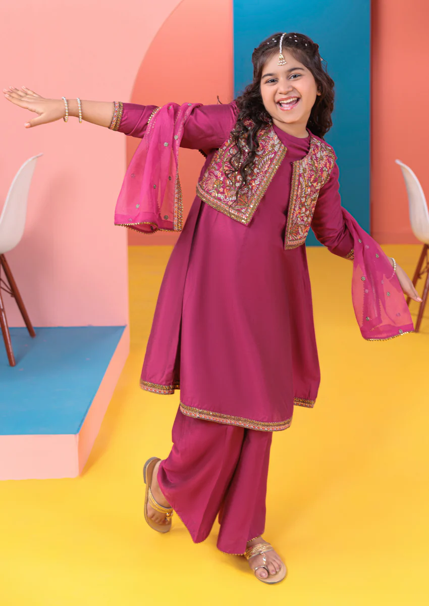 M-Pink-Silk-3 Piece (G25FE3011) - Image 6