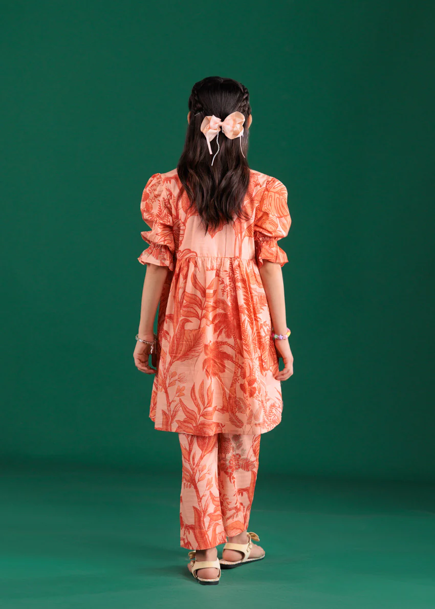 Orange-Dobby-Lawn-2 Piece (GP2PPBS26BG1F18) - Image 2