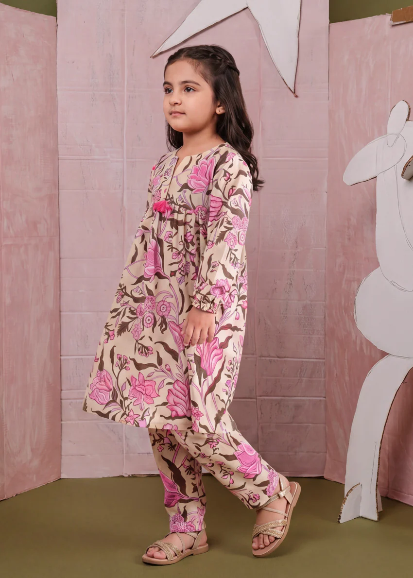 Beige-Lawn-2 Piece (GP2PPBS26BG1F20) - Image 5