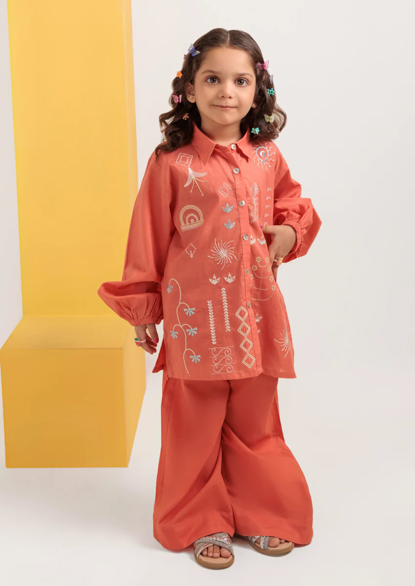 Peach-Cambric-2 Piece (GPS25DE2046)