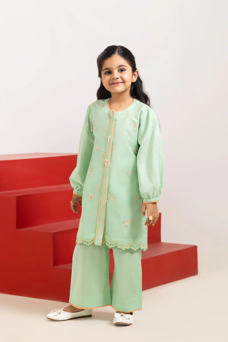 L-Green-Cambric-2 Piece (GPS25DE2047)