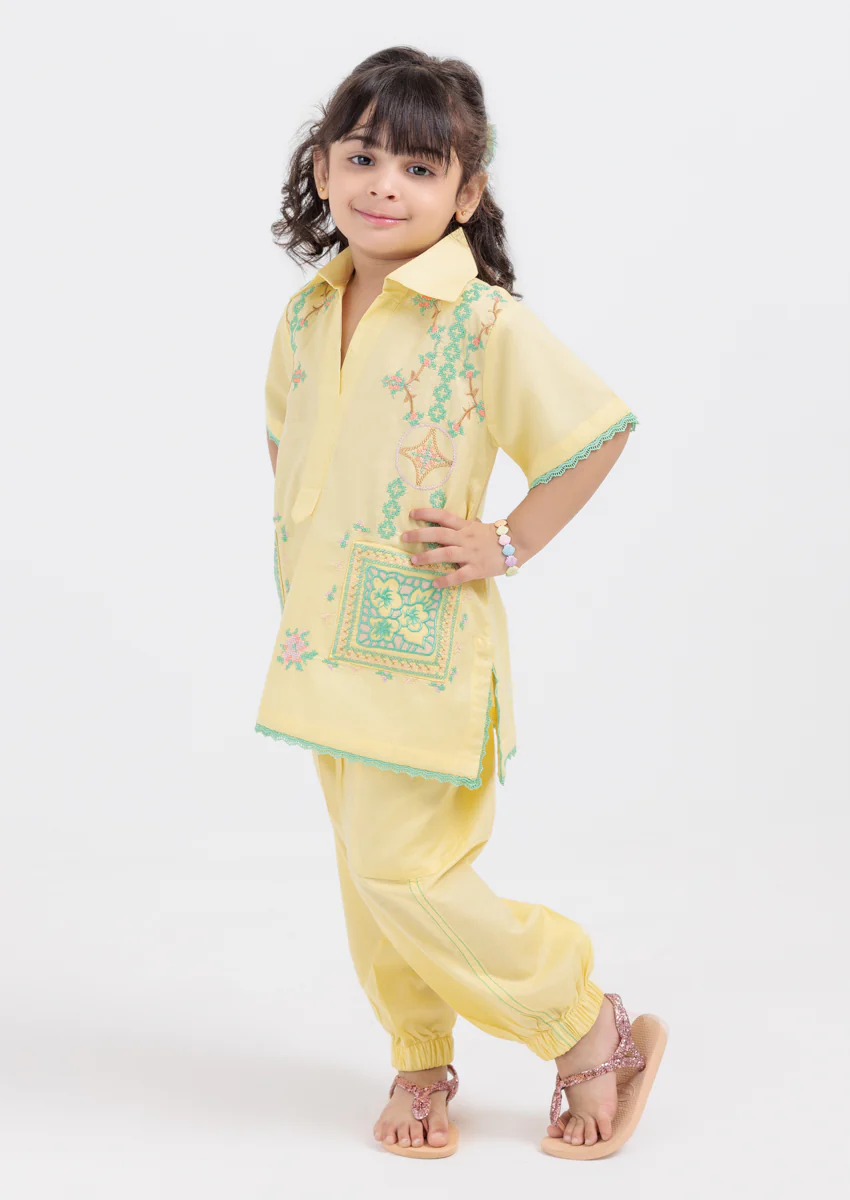 Yellow-Cambric-2 Piece (GPS25DE2048) - Image 3