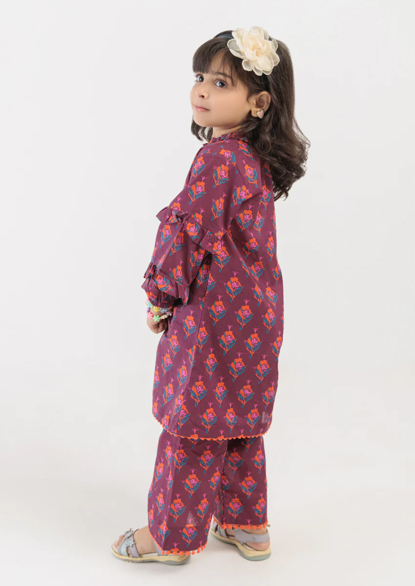 Plum-Cambric-2 Piece (GPS25P2035) - Image 2