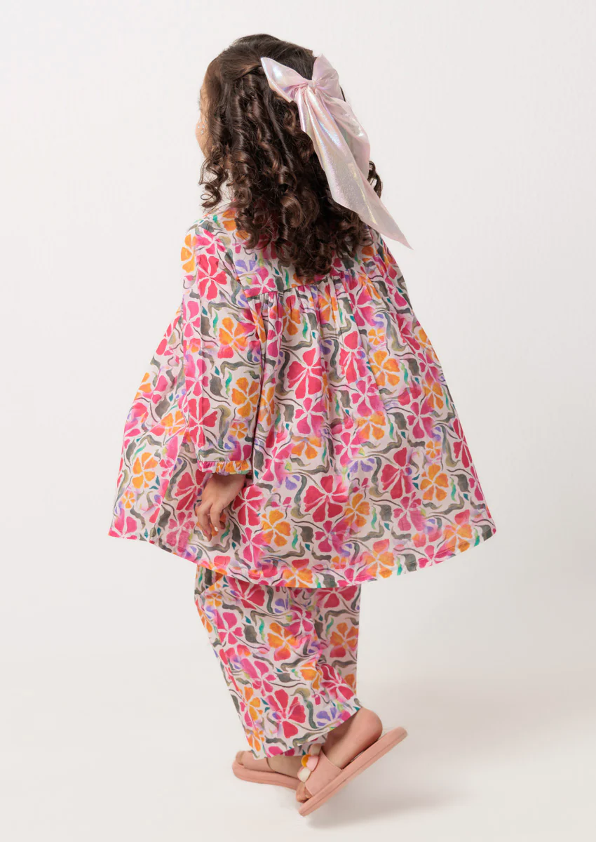 Pink-Cambric-2 Piece (GPS25P2048) - Image 2