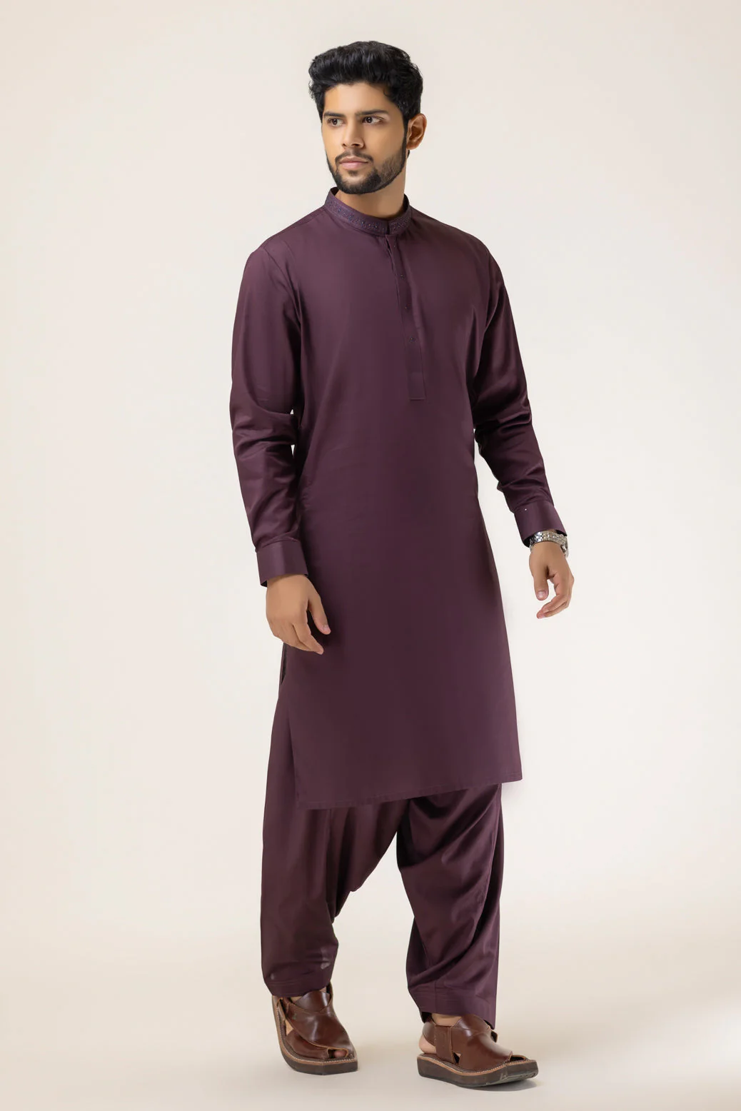 GRAPE-COTTON-KURTA SHALWAR - (KSRB23-027) - Image 3