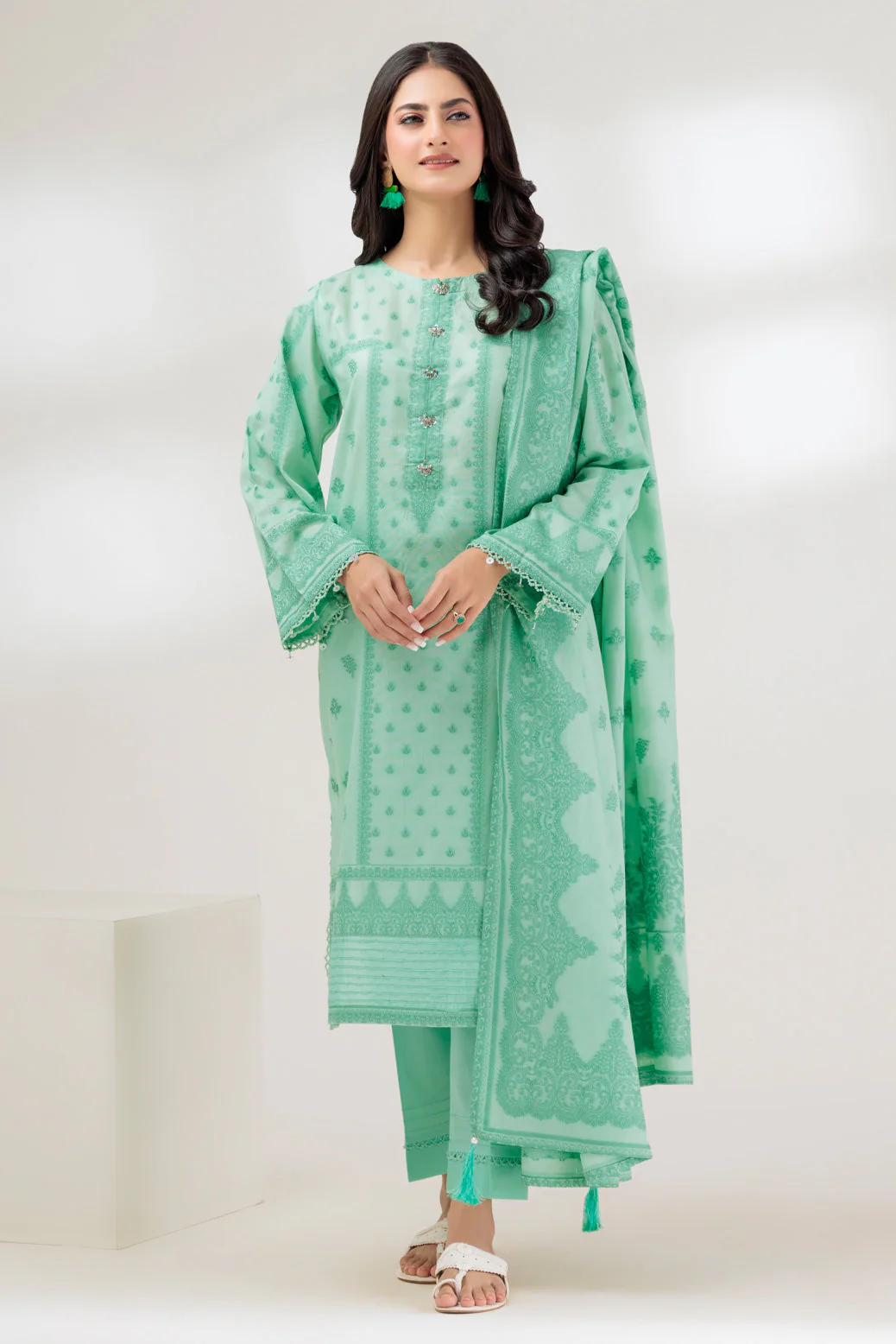 GREEN-DYED JACQUARD-3 PIECE (JRS233P17) - Image 3
