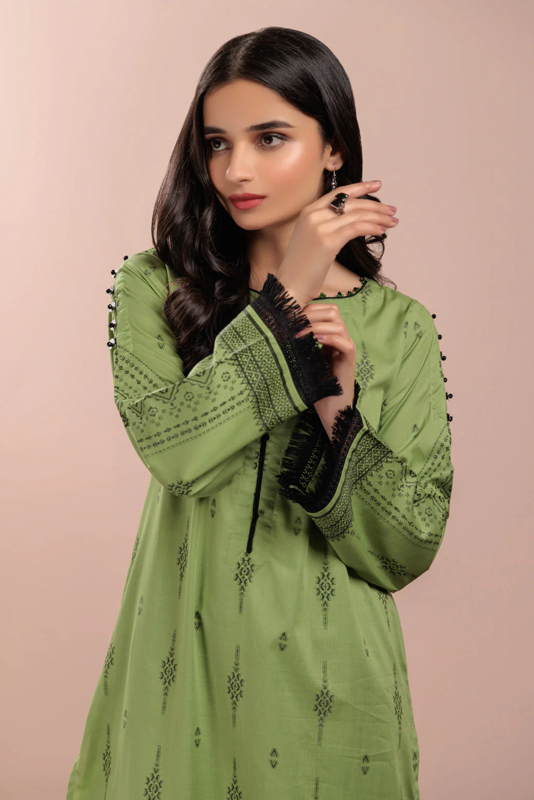 GREEN-JACQUARD-1-PIECE (JRW221P02) - Image 2