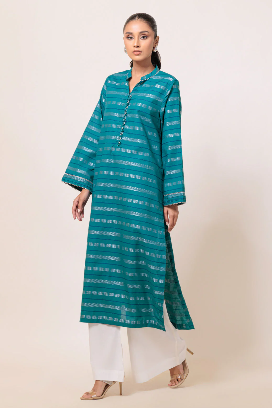 GREEN-JACQUARD-1 PIECE (PWS2241P03) - Image 2