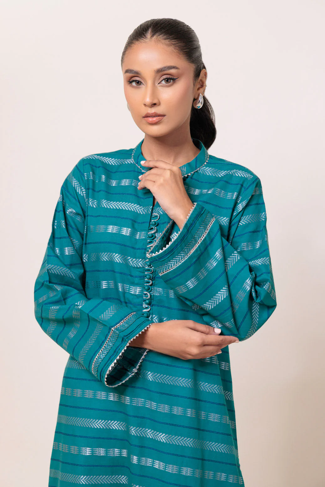 GREEN-JACQUARD-1 PIECE (PWS2241P03) - Image 3