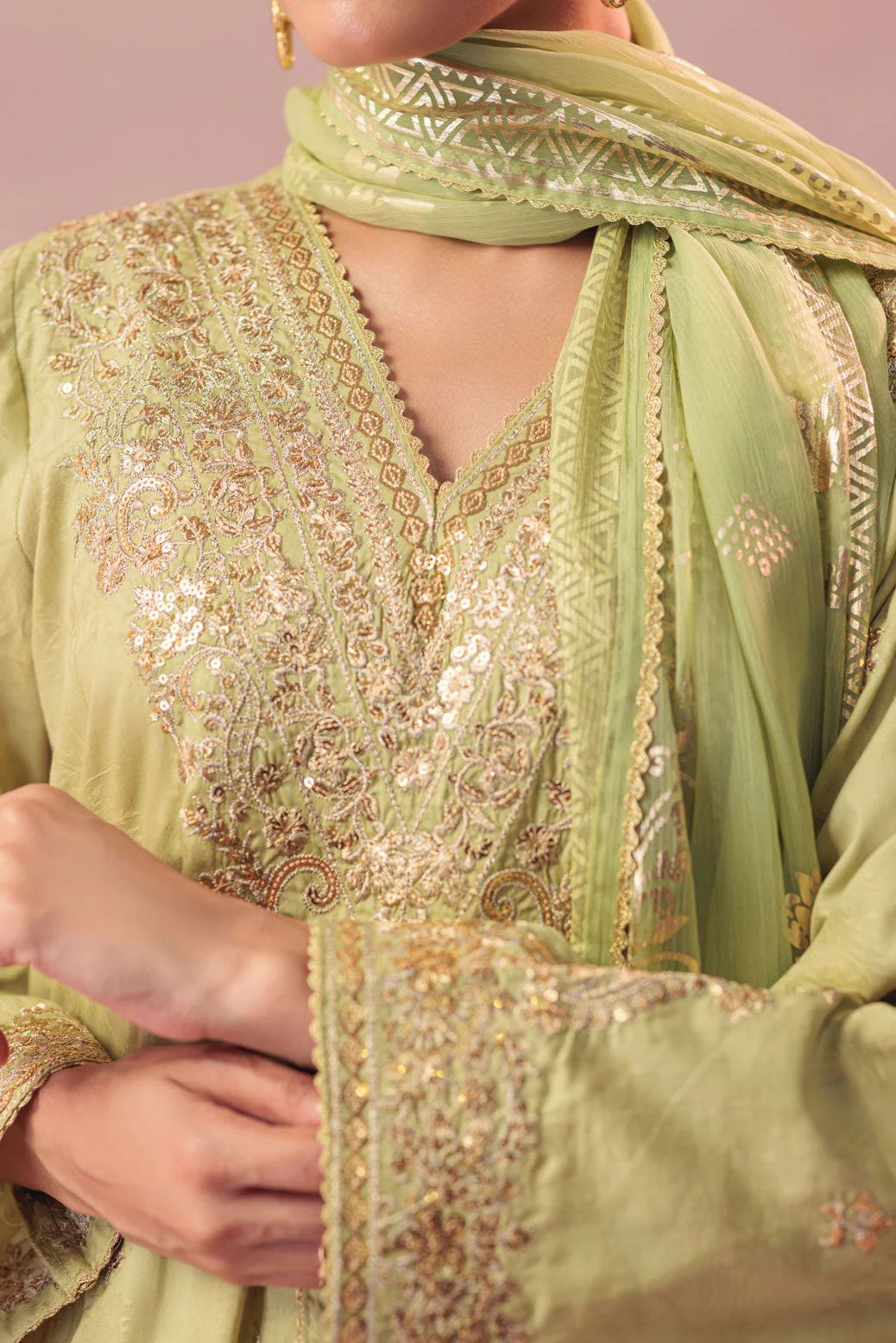 GREEN-JACQUARD-3 PIECE (BS5243P20) - Image 2