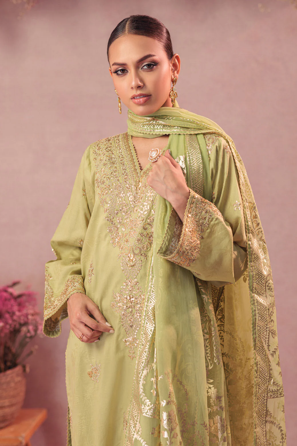 GREEN-JACQUARD-3 PIECE (BS5243P20) - Image 5
