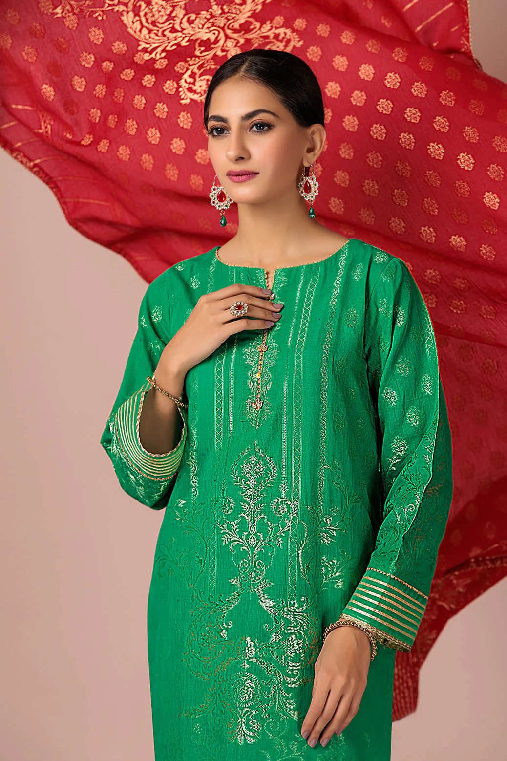 GREEN-JACQUARD-3 PIECE (HBN233P31) - Image 3