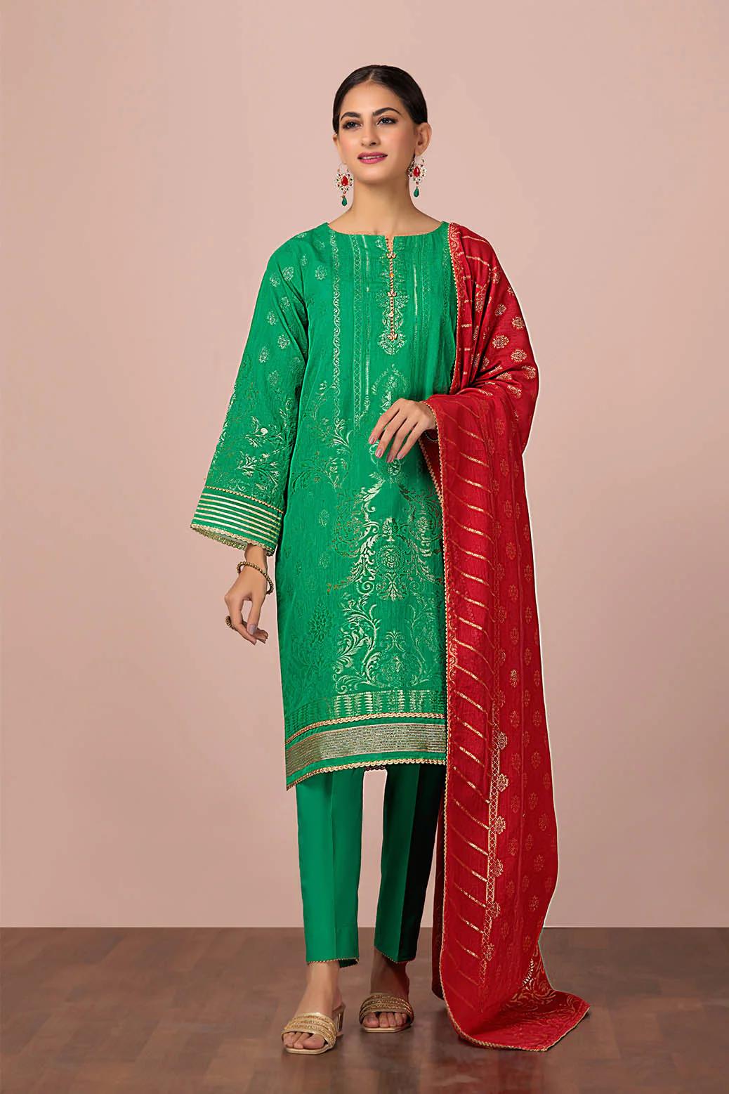GREEN-JACQUARD-3 PIECE (HBN233P31) - Image 4