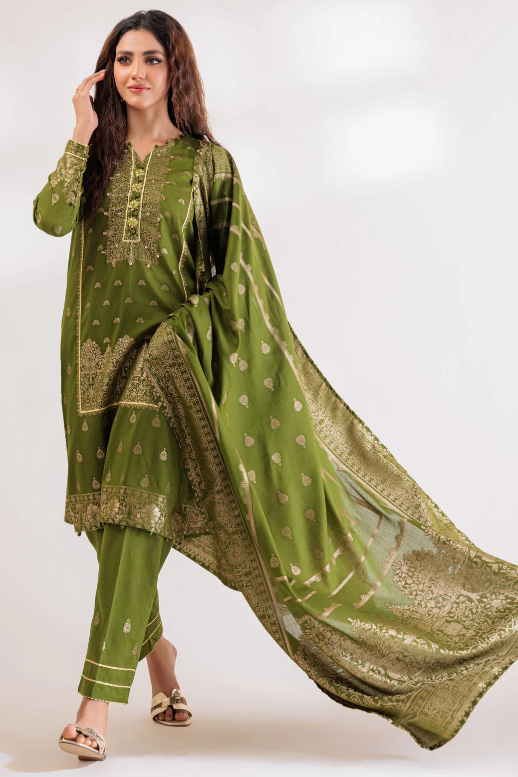 GREEN-JACQUARD-3 PIECE (JRS233P15)