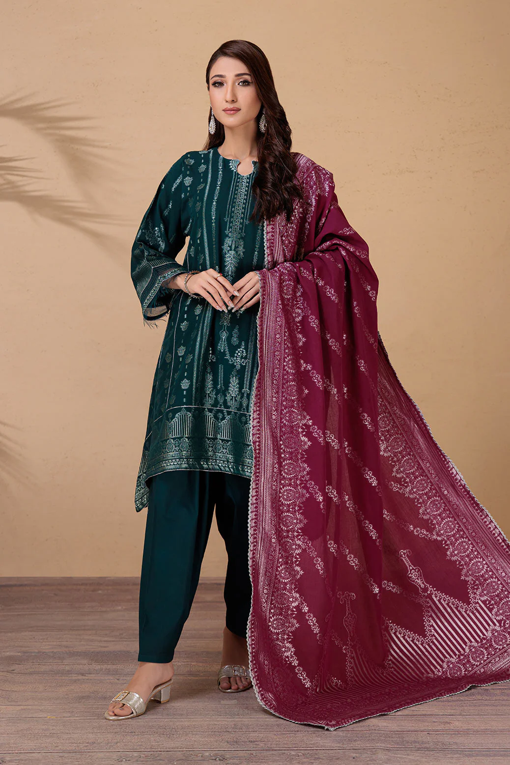GREEN-JACQUARD-3 PIECE (PWJ1233P07) - Image 2