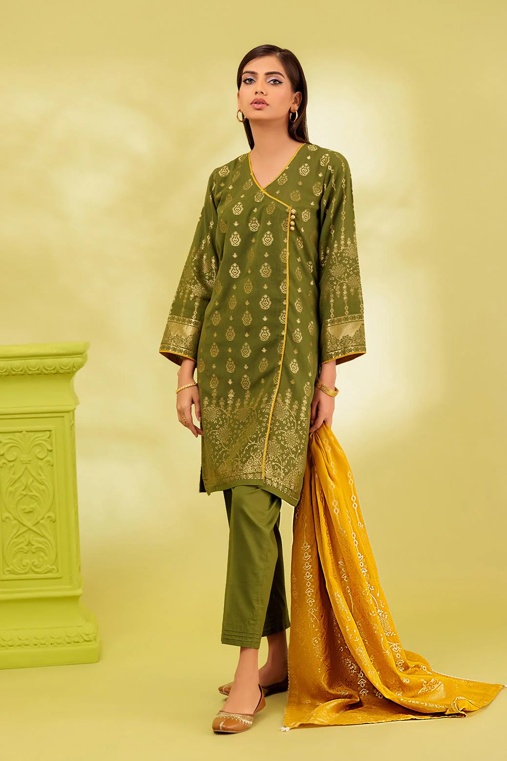 GREEN-JACQUARD-3 PIECE (PWJ2233P15) - Image 2
