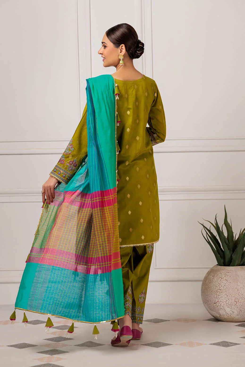 GREEN-JACQUARD-3 PIECE (PWS5233P15) - Image 3