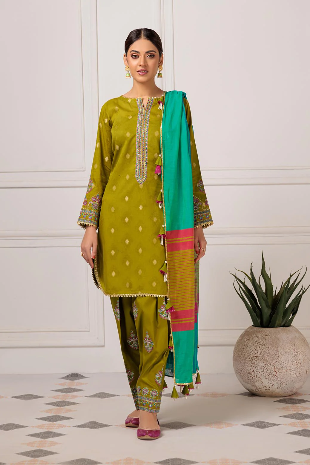 GREEN-JACQUARD-3 PIECE (PWS5233P15) - Image 4