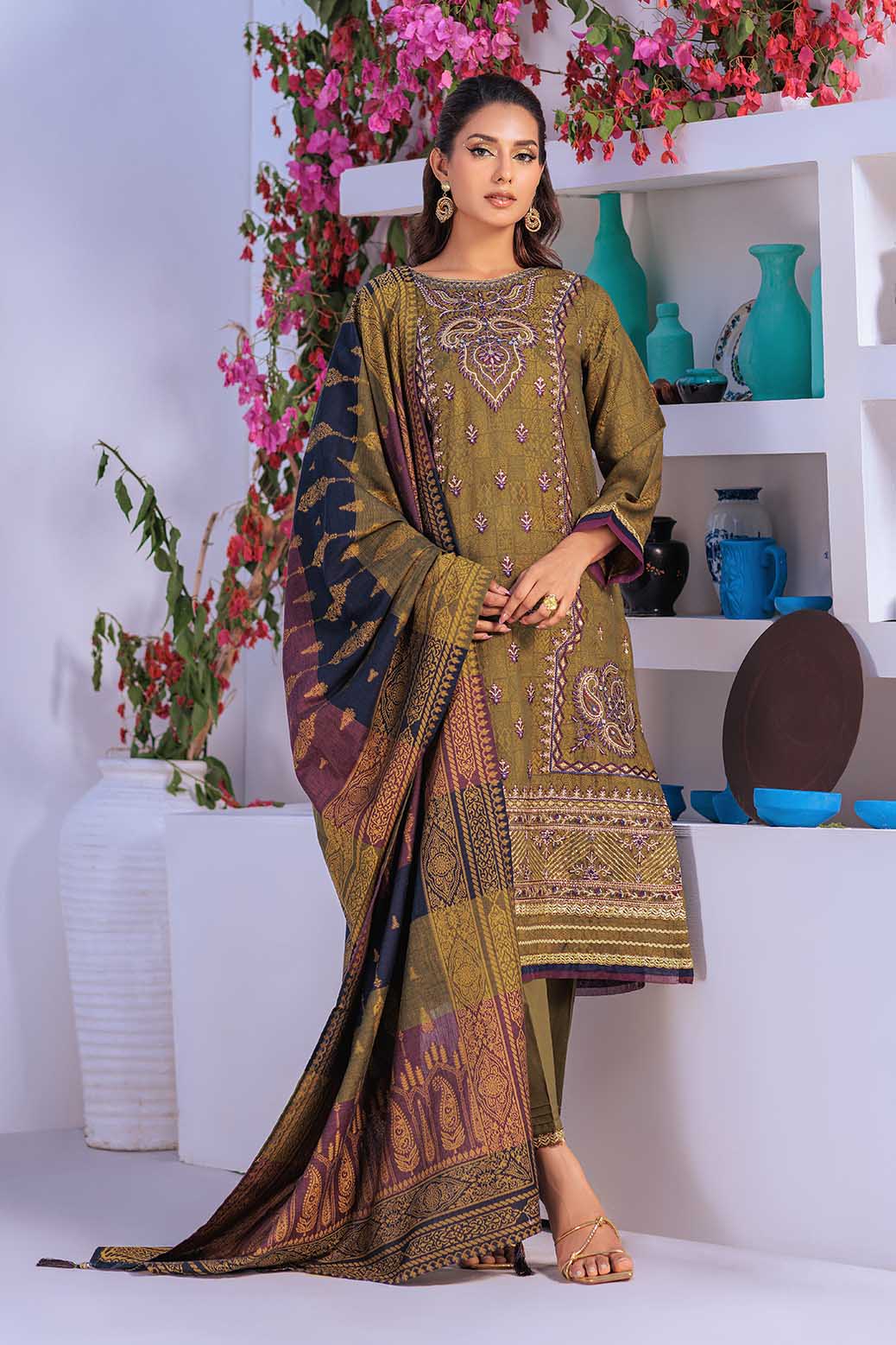 GREEN-JACQUARD-3 PIECE (PWS5233P28) - Image 3