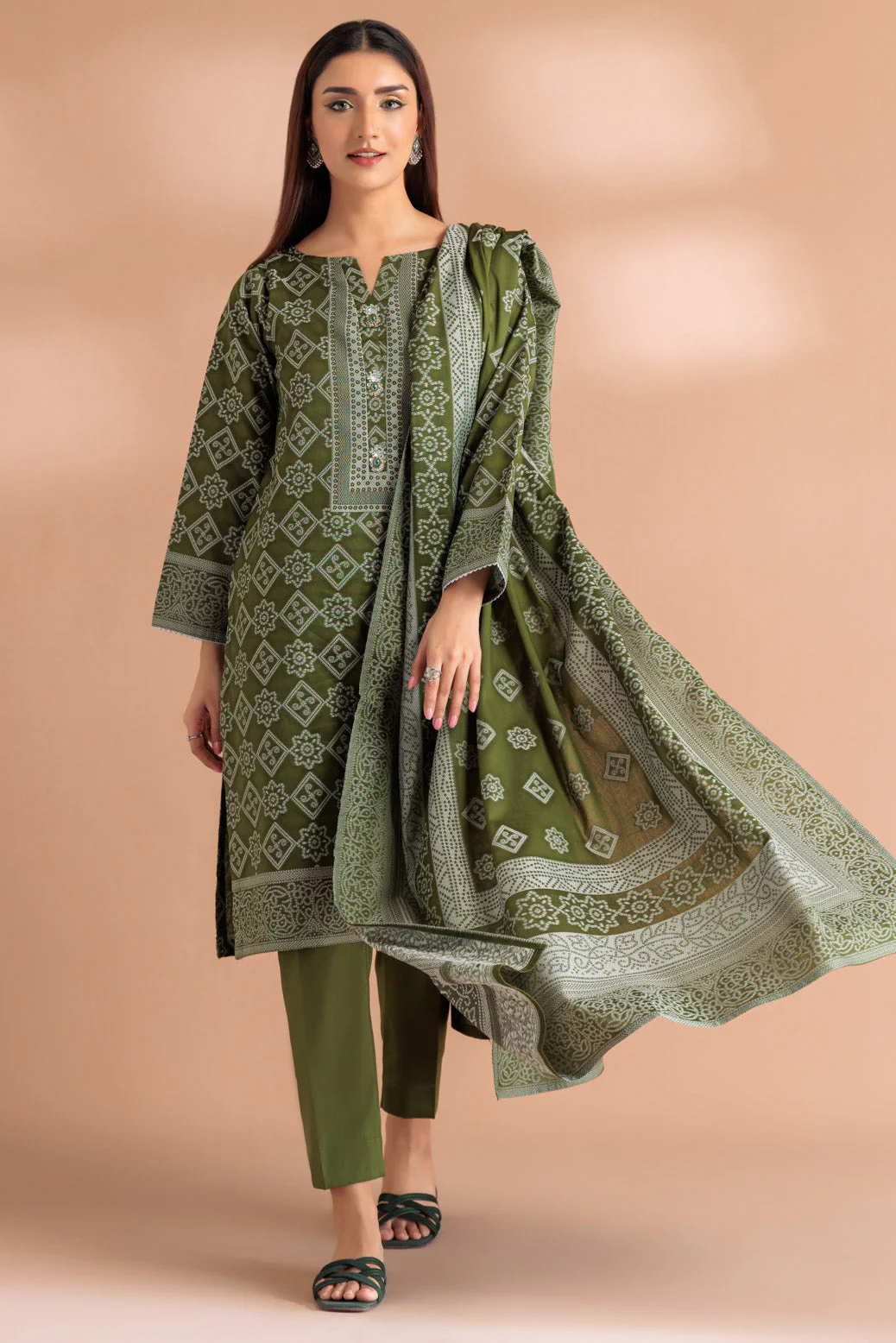 GREEN-JACQUARD-3 PIECE (SJ1243P04) - Image 3