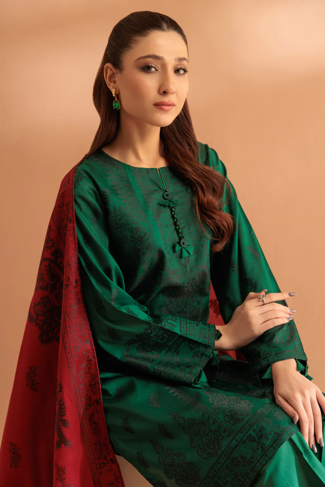 GREEN-JACQUARD-3 PIECE (SJ1243P12) - Image 3
