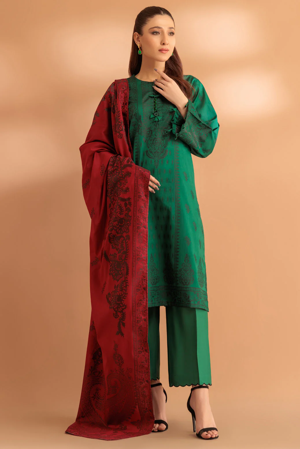 GREEN-JACQUARD-3 PIECE (SJ1243P12) - Image 4