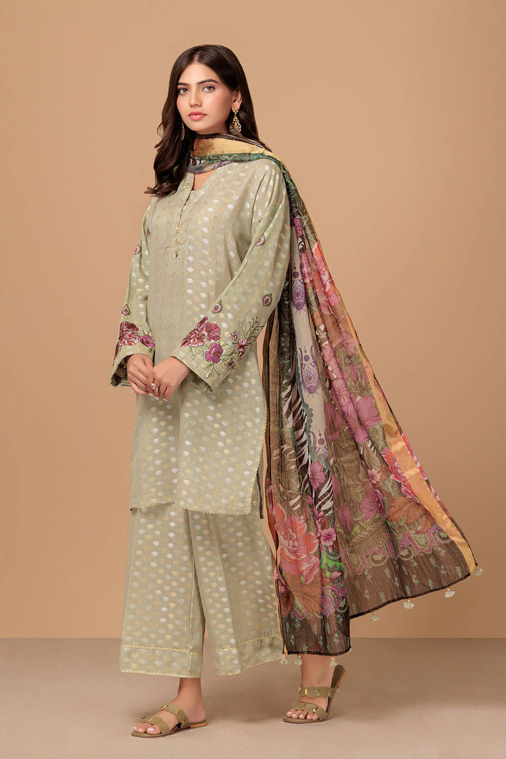 GREEN-JACQUARD-3 PIECE (SRS233P69)