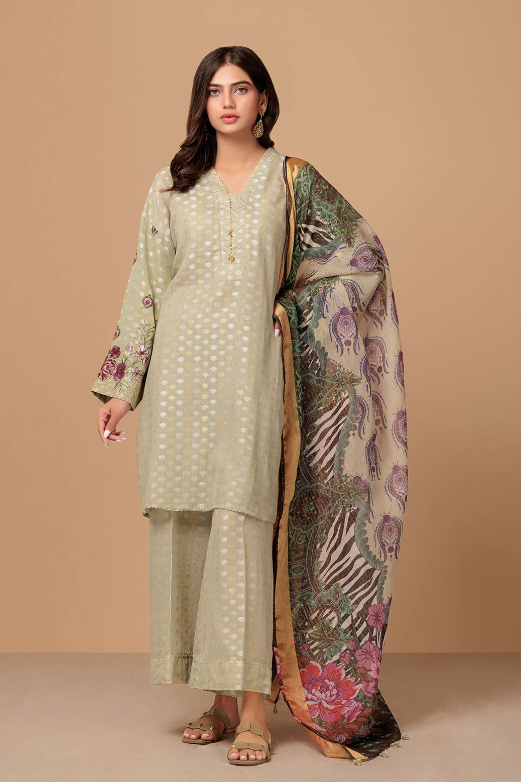 GREEN-JACQUARD-3 PIECE (SRS233P69) - Image 4