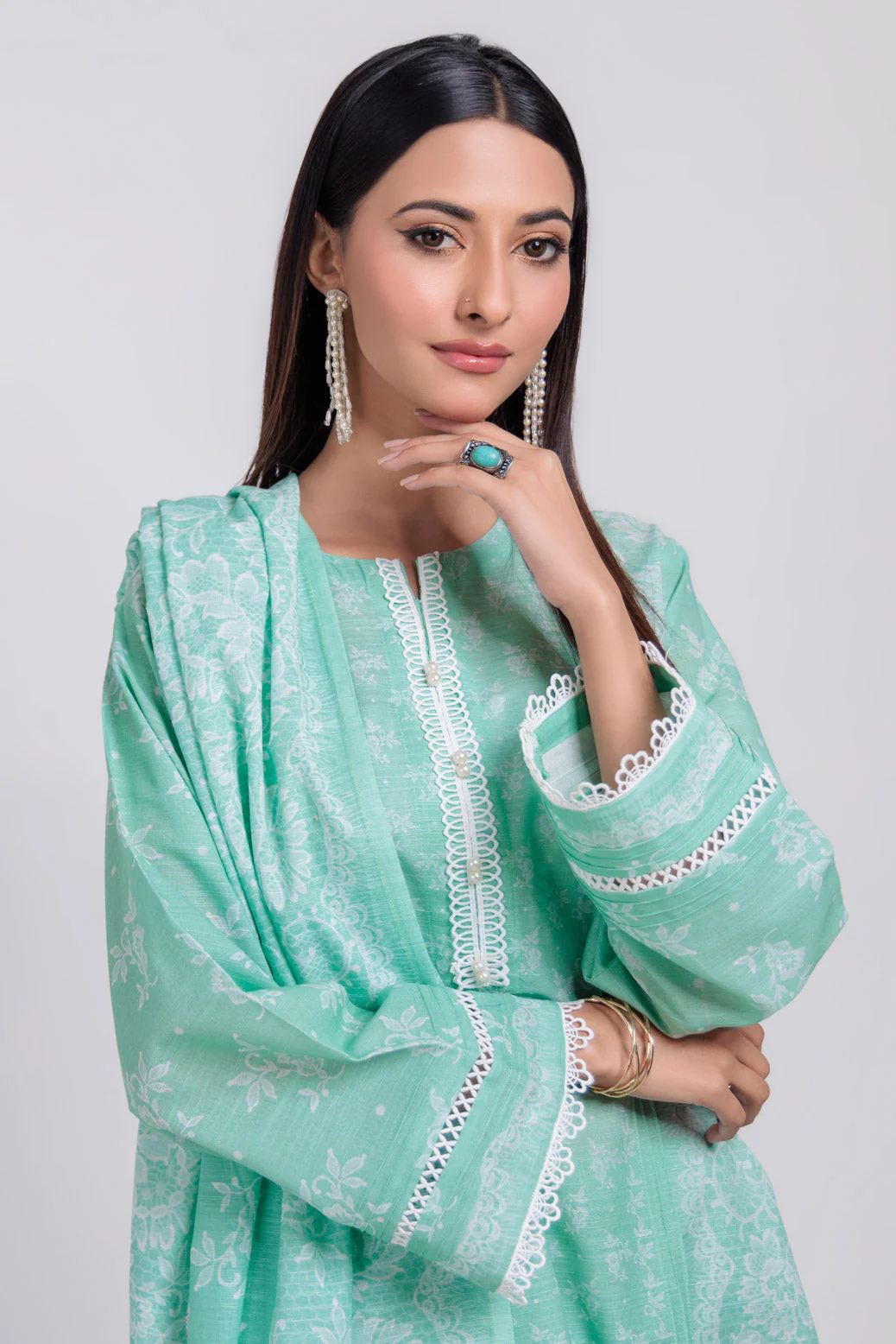 GREEN-KHADDAR-3 PIECE (WS1243P05) - Image 2