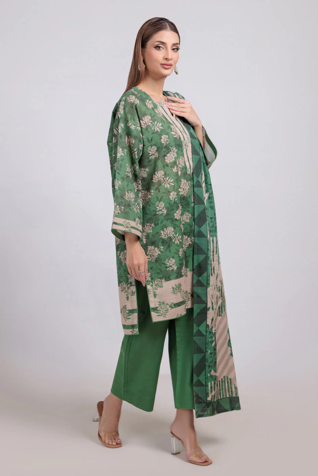 GREEN-KHADDAR-3 PIECE (WS6243P90) - Image 4