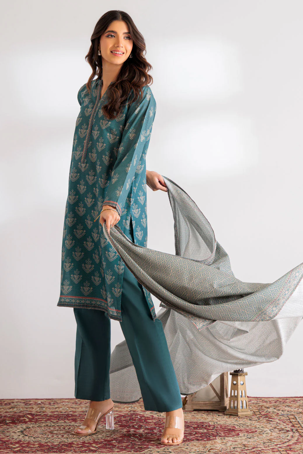 GREEN-KHADDAR-3 PIECE (WS7243P01) - Image 3