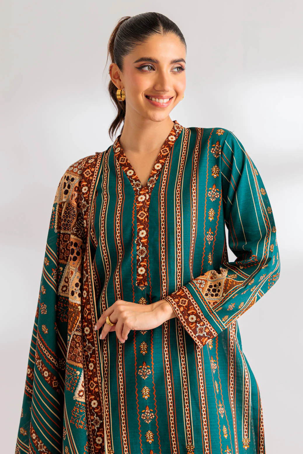 GREEN-KHADDAR-3 PIECE (WS7243P03) - Image 4