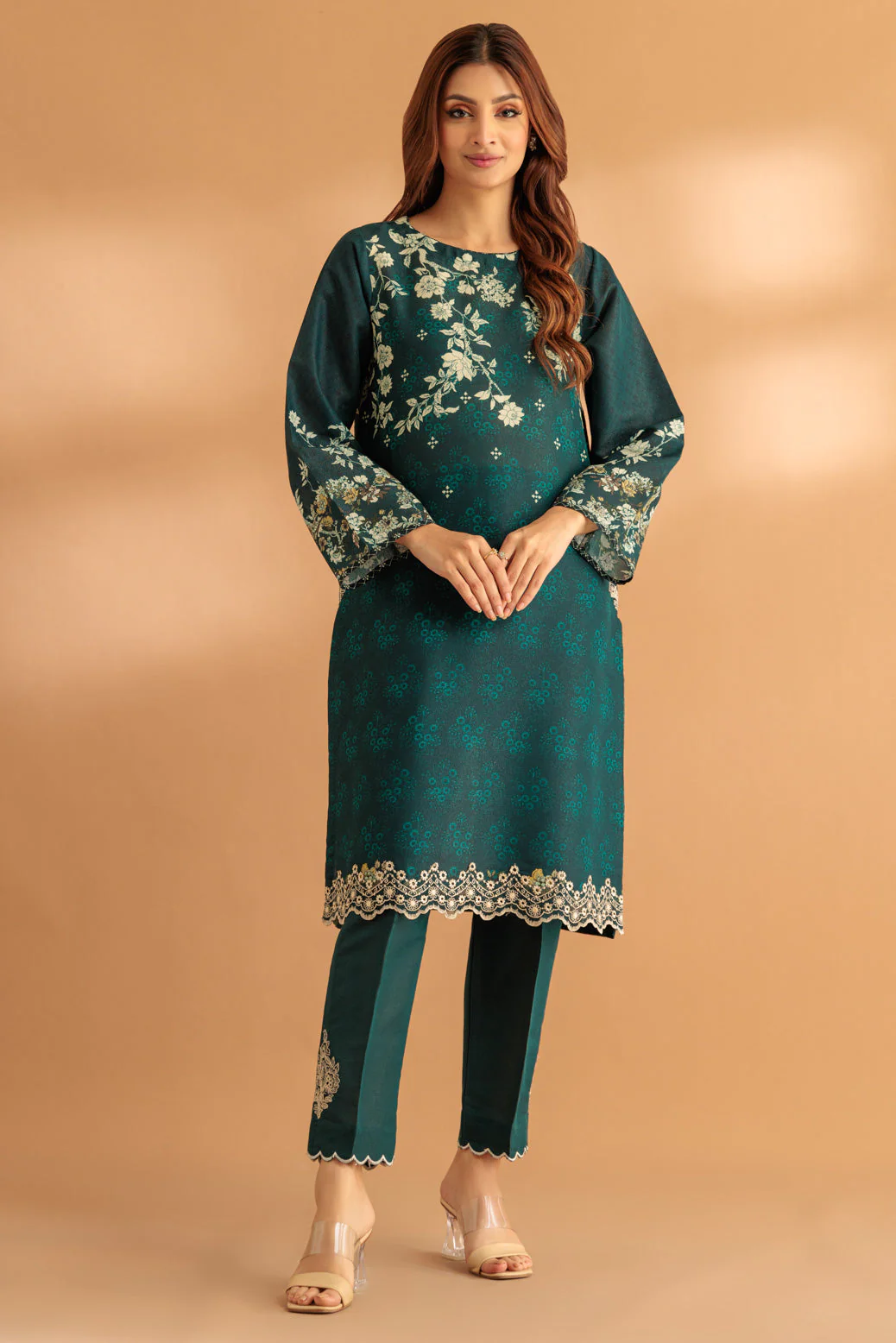 GREEN-SHIMMERY-2 PIECE (SS1242P03) - Image 3