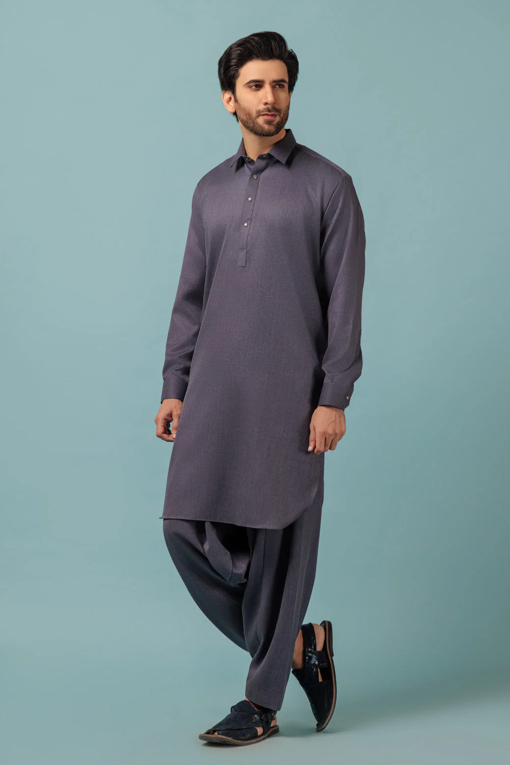 GREY-BLENDED-SHALWAR SUIT - (GSSW23-029) - Image 3