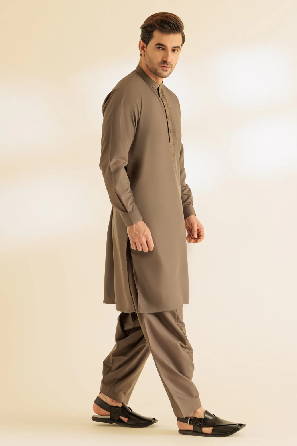 GREY-COTTON-KURTA SHALWAR - (KSRS24-038) - Image 2