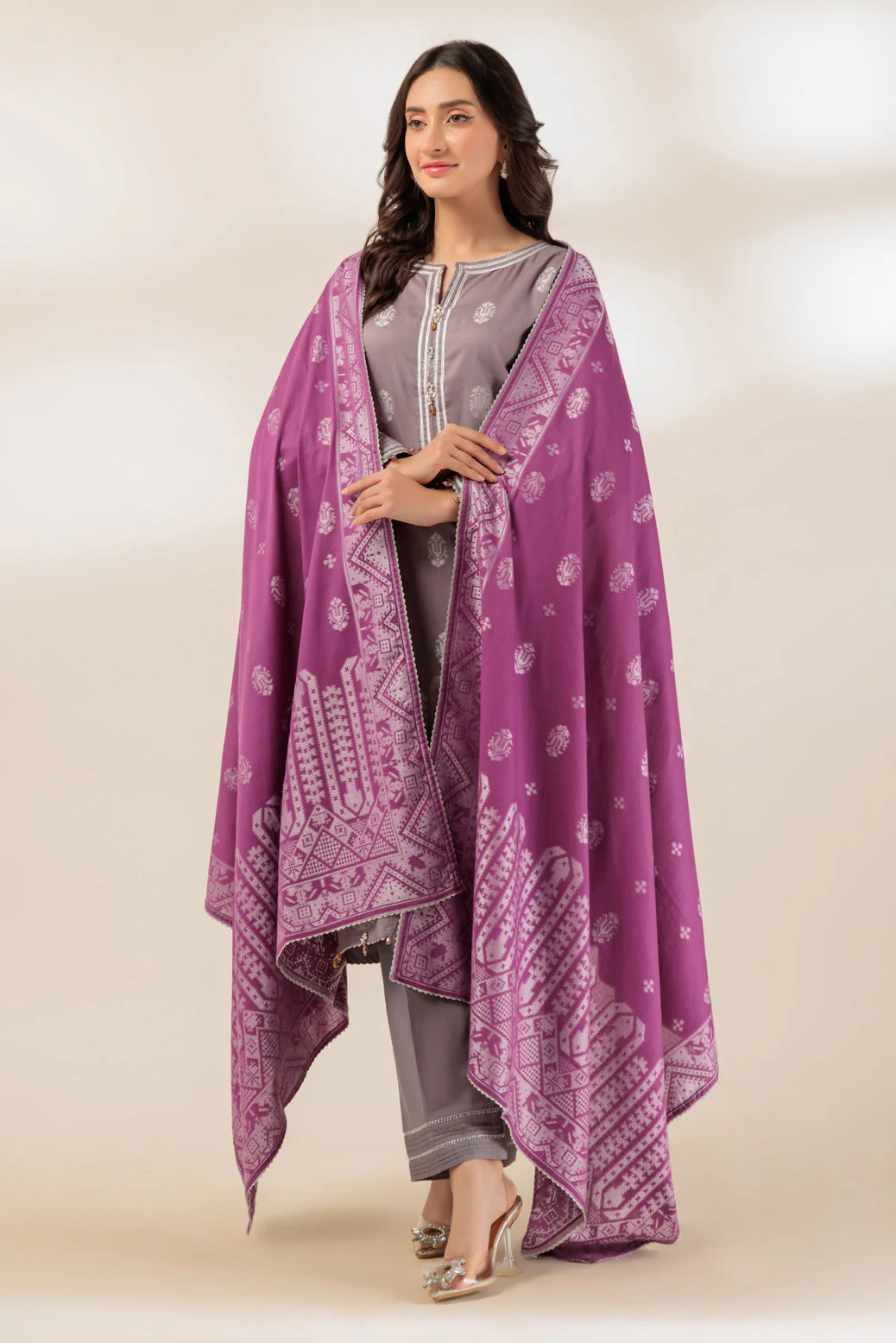 GREY-JACQUARD-3 PIECE (BJ2243P01) - Image 3