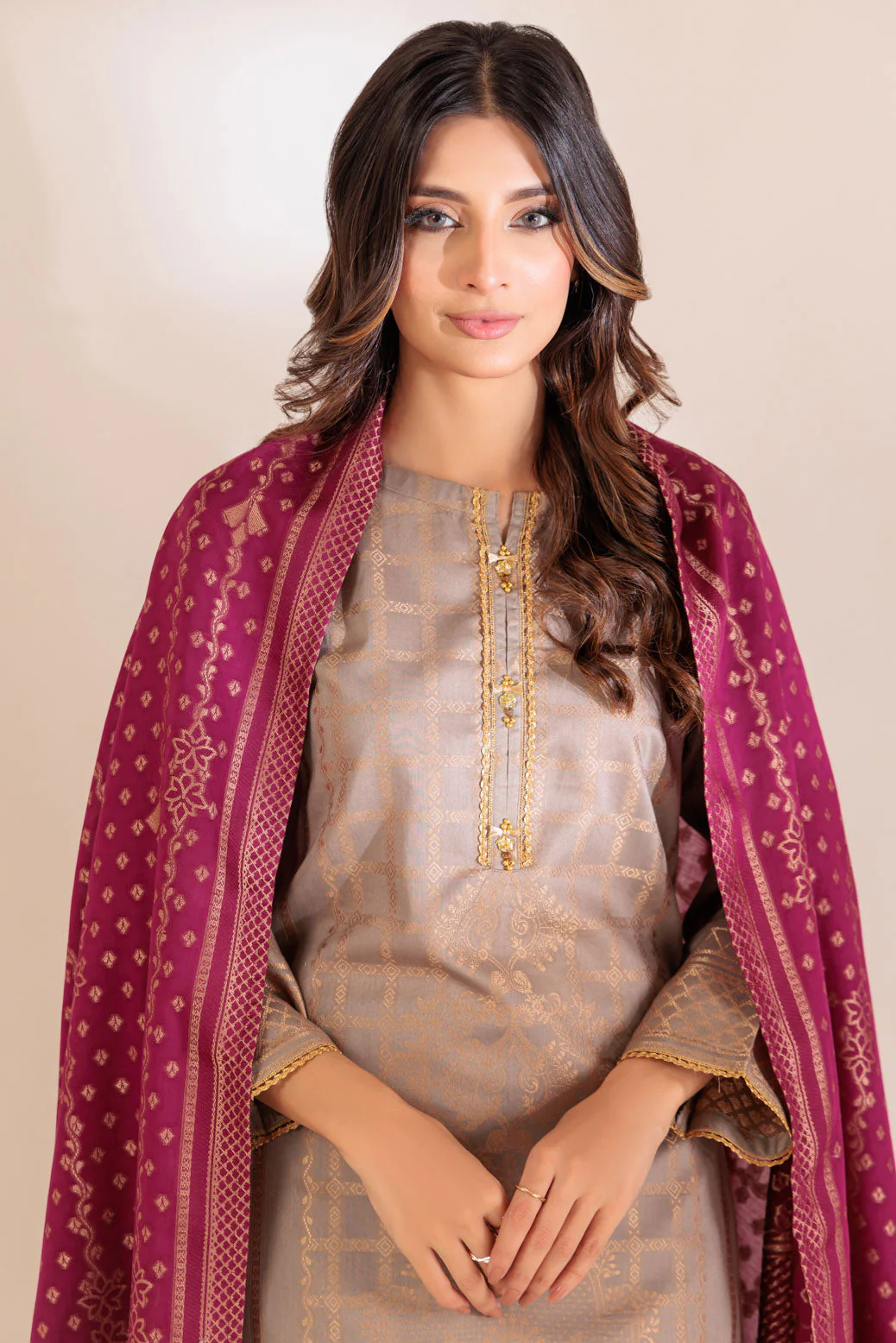 GREY-JACQUARD-3 PIECE (PWJ5233P14) - Image 3