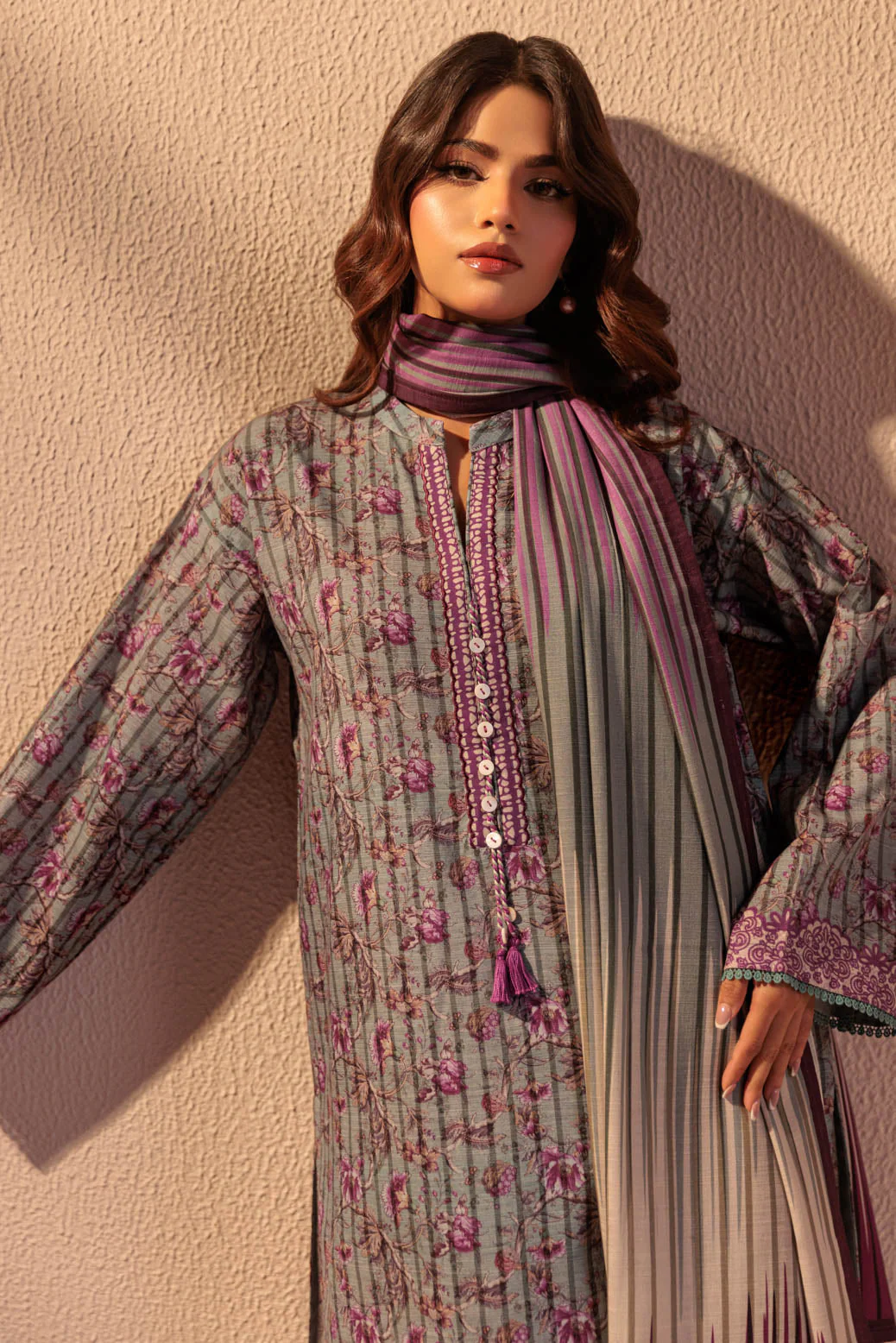 GREY-KHADDAR-3 PIECE (WS6243P12) - Image 2