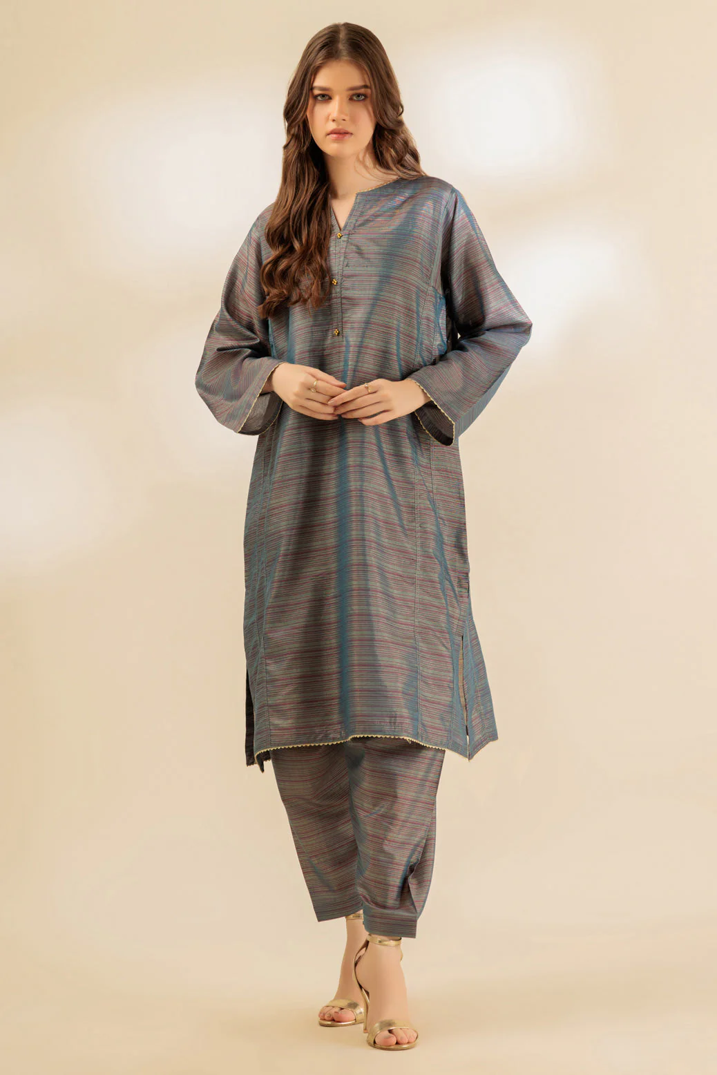 GREY-MEHSURI-2 PIECE (BS2242P03) - Image 3