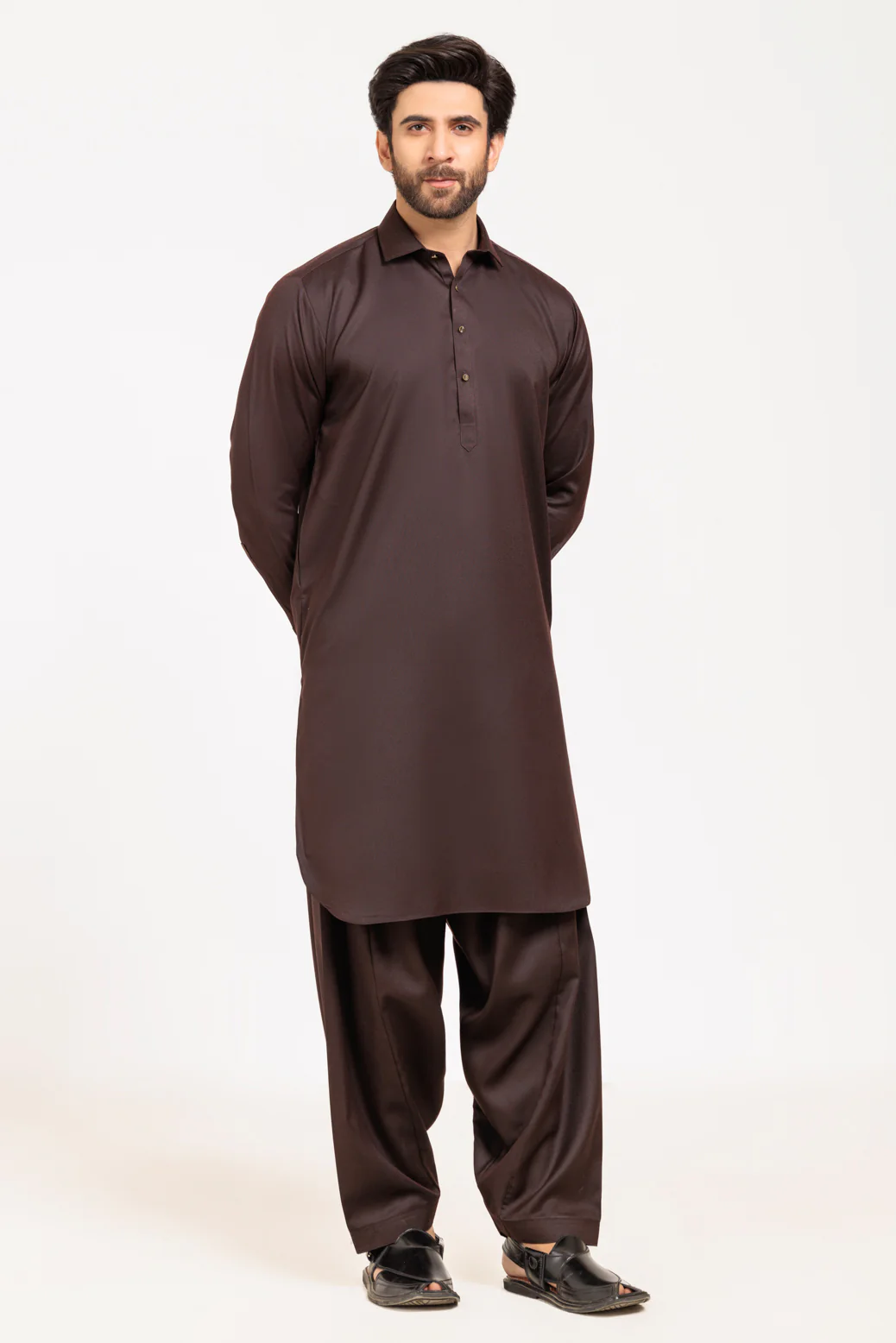 D-BROWN-BLENDED-SHALWAR SUIT - (GSSW24-023) - Image 3