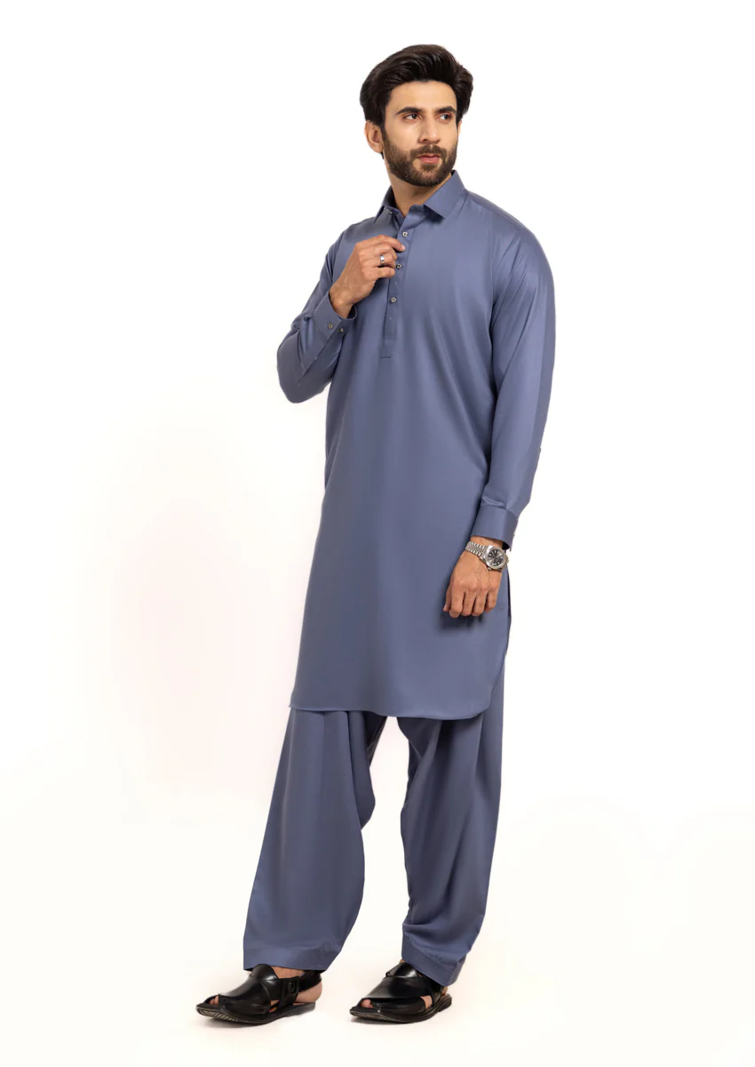 M-GREY-BLENDED-SHALWAR SUIT - (GSSW24-026) - Image 3
